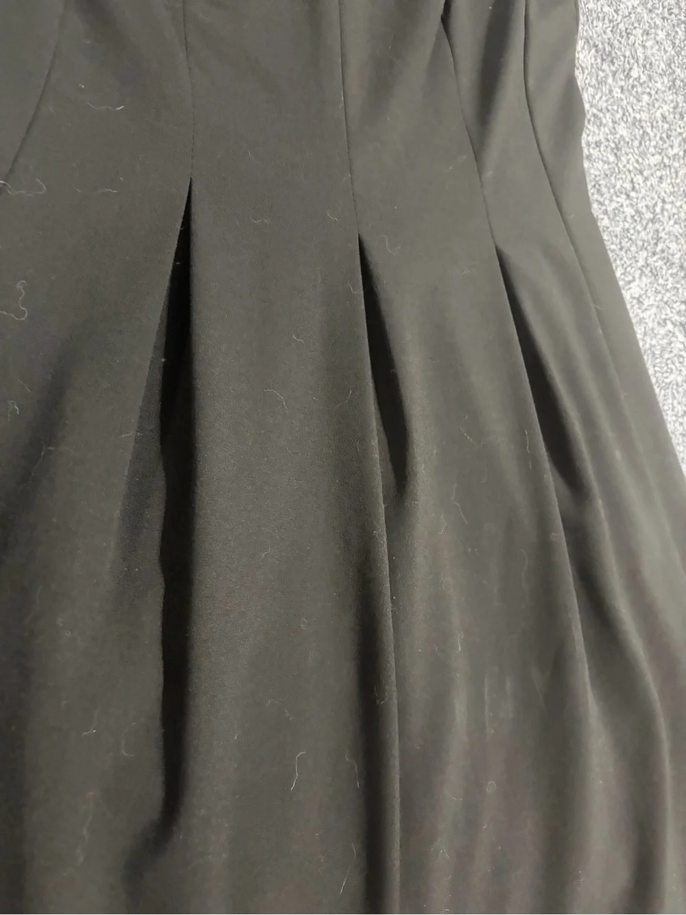 AGB Black Midi Dress with Beaded Shoulder Accents